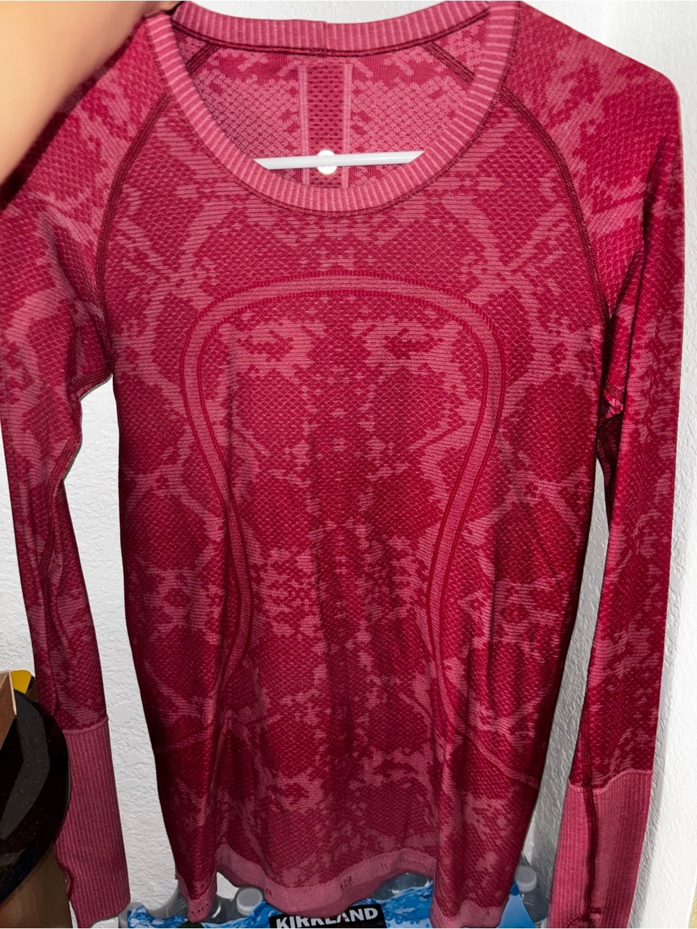 lululemon athletica Long Sleeve Tee in Deep Pink - Picture 2 of 4